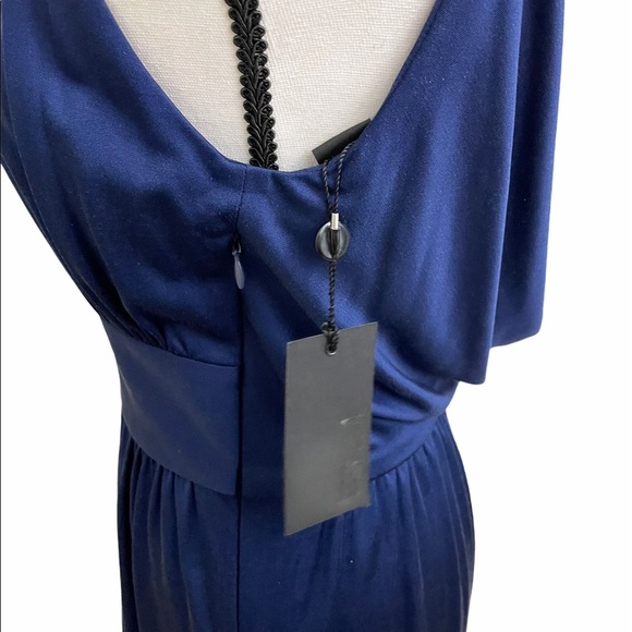 Laila Azhar dark blue 100% silk dress Size Medium New With Tag. - Picture 9 of 11